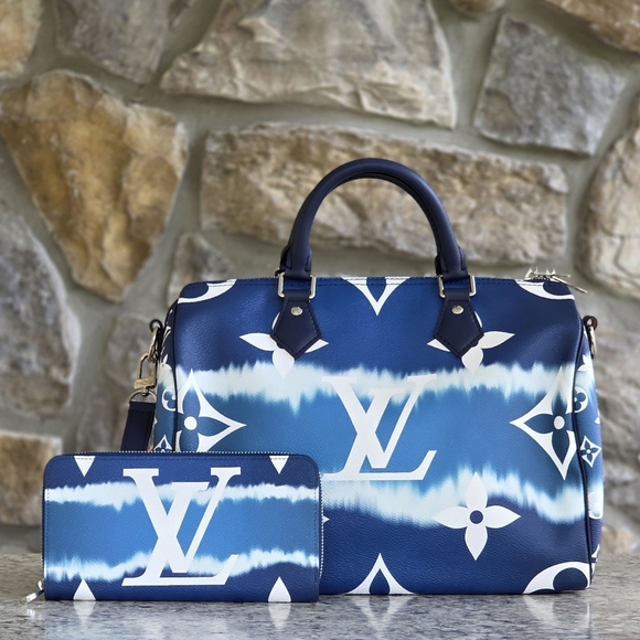 Louis Vuitton Handbags - Louis Vuitton Speedy 30 Bandoulière Escale Blue SET